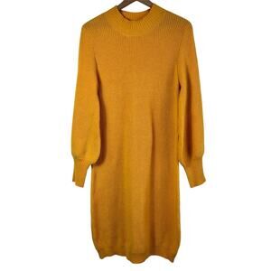 VICI YELLOW LONGSLEEVE WOMEN MINI DRESS SIZE LARGE